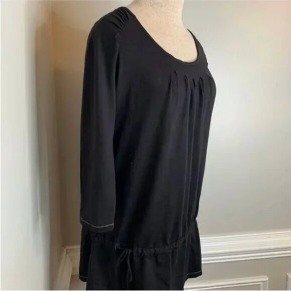 ALO Cool fit Women's Black Keyhole Open Back Top Drop Cinch Waist Size Small - Picture 3 of 8